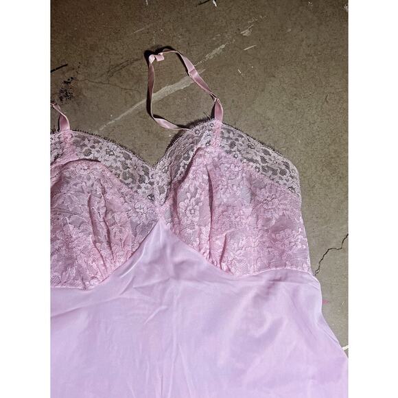 Vintage Slip dress, Lace, Maxi, 70s, Lingerie, Light pink coquette - Picture 1 of 4